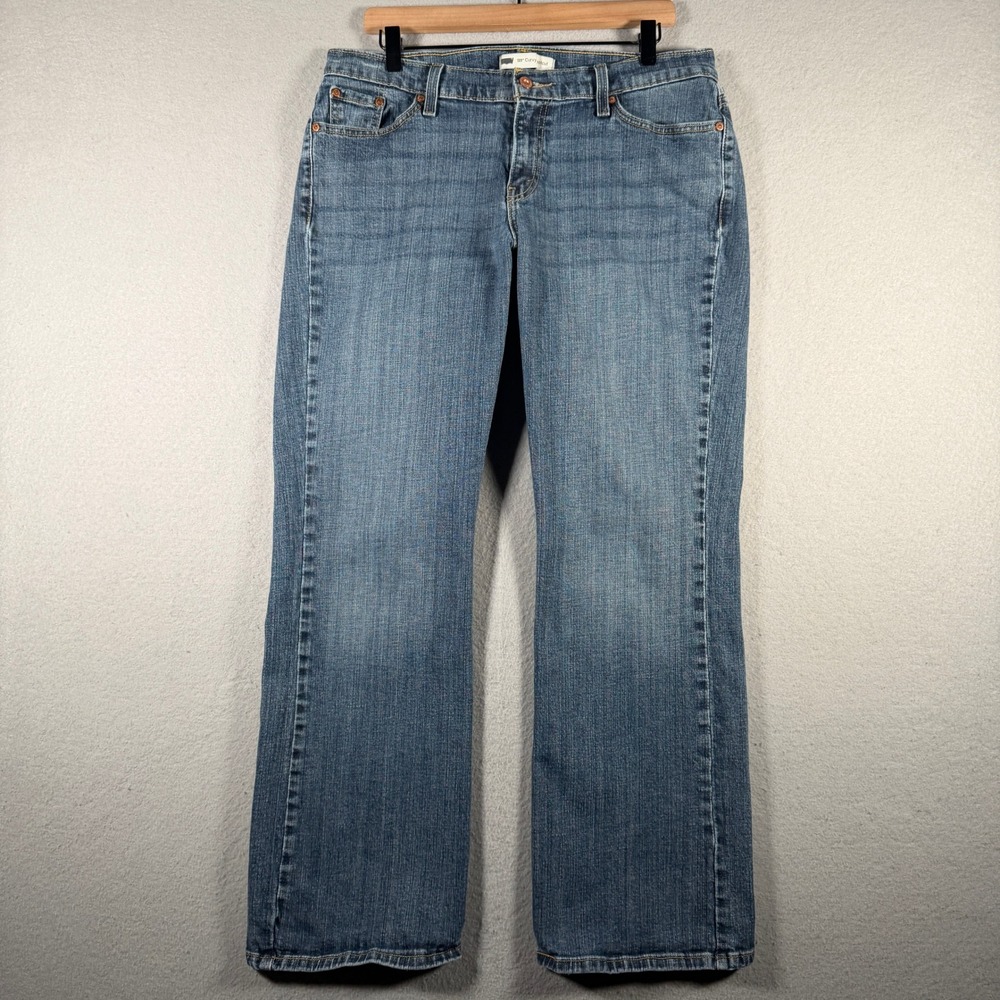 Levis 529 Curvy Bootcut Jeans Womens 16M W33 L32 Medium Wash Blue Stretch Denim